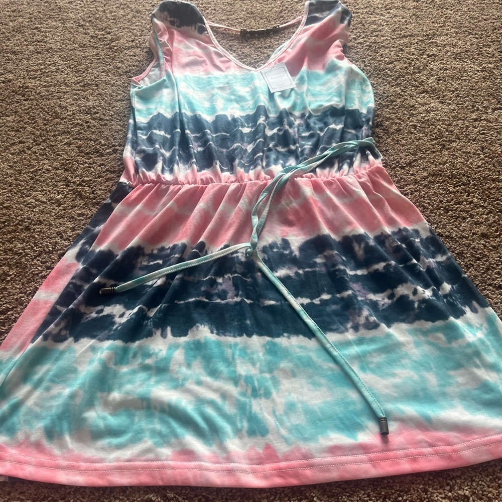 Euaoxnc tie dye beach cover up